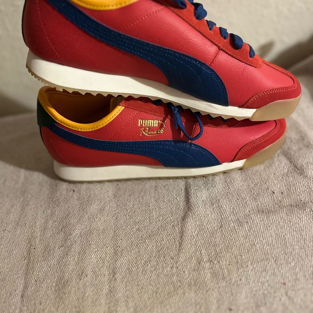 Puma Roma '68 New Heritage Red-Blue-Orange Sneaker's Sz 9.5 - Picture 14 of 15
